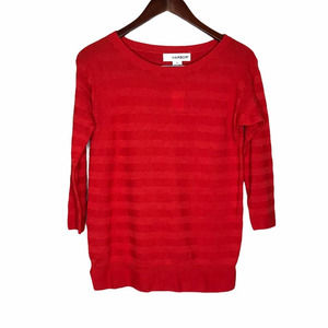 New! Sag Harbor Red Large Sweater